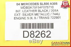 03-11 Mercedes R230 SL500 SL550 SL63 AMG Door Locking Vacuum Pump Module OEM