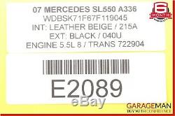 03-12 Mercedes R230 SL500 SL550 SL55 AMG Door Locking Vacuum Pump 2308000648 OEM