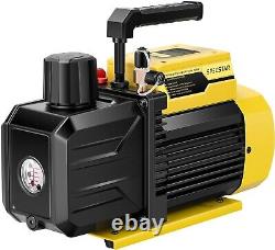 1/2 HP 5 CFM 110V Dual Stage Rotary Vane HVAC Air Vacuum Pump for R12 R22 R134a