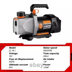 1/2HP 7CFM Refrigerant Vacuum Pump 1/4 Air Inlet Refrigeration For18V Battery