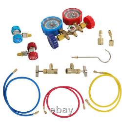 1/3 HP 4 CFM Air Vacuum Pump MANIFOLD GAUGE Set HVAC AC Refrigerant Kit