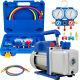 1/3 Hp 4cfm Single Stage Air Vacuum Pump And R134a Ac Manifold Gauge Set Kit