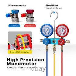 1/3HP 4CFM Single Stage Rotary Vane Air Vacuum Pump, R134a AC Manifold Gauge Set