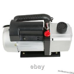 1/4HP 3.5CFM Air Vacuum Pump R134a AC Manifold Gauge Kit Set R410a Refrigeration