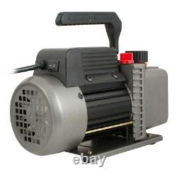 1/4HP 3.5CFM Rotary Vane Air Vacuum Pump & R134a AC Manifold Gauge Set USA
