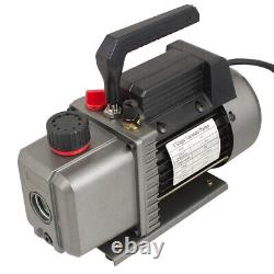 1/4HP 3.5CFM Single Stage Air Vacuum Pump R134a AC Manifold Gauge Kit