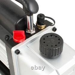 1/4HP 3.5CFM Single Stage Air Vacuum Pump R410a R134a AC Manifold Gauge Set Kit