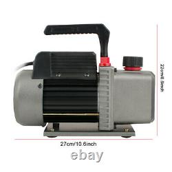 1/4HP 3.5CFM Single Stage Air Vacuum Pump and R134a AC Manifold Gauge Set Kit
