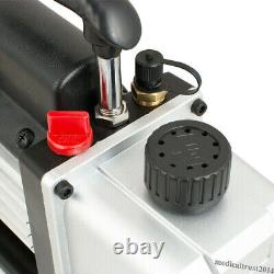 1/4HP 3.5CFM Single Stage Air Vacuum Pump and R410a R134a AC Manifold Gauge Kit