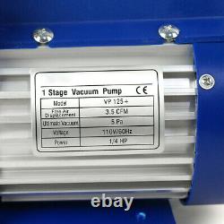 1/4hp 3,5CFM Air Vacuum Pump HVAC Refrigeration AC Manifold Gauge Set R134a Kit