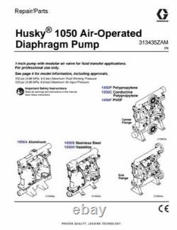 1 Graco Husky 1050 / AA25/VA25 Air Diaphragm Pump ATEX (Ali. /PTFE) 647156