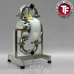 1 Sanitary Dellmeco Air Diaphragm PumpPolished 316 SS-Food-Beverage-Resin