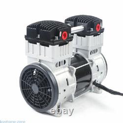 1100W 7CFM Compressor Head Small Air Mute Oilless Vacuum Pump Silent Air Pump US