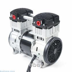 1100W 7CFM Compressor Head Small Air Mute Oilless Vacuum Pump Silent Air Pump US