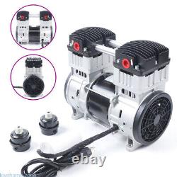 1100W 7CFM Compressor Head Small Air Mute Oilless Vacuum Pump Silent Air Pump US