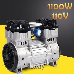 1100W 7CFM Silent Air Pump Compressor Head Small Air Mute Oilless Vacuum Pump