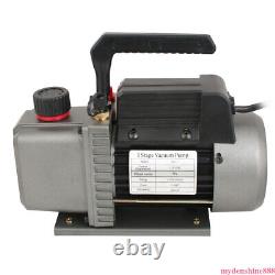 110V 1/4 HP 3.5 CFM Single Stage Air Vacuum Pump Set Air Conditioning Systems