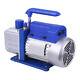 110v/220v Rotary Vane Deep Vacuum Pump Ac Air Tool Refrigeration Gauges Valves