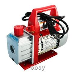 110V 3CFM 1/4HP Single Stage Rotary Vane Air Vacuum Pump HVAC A/C