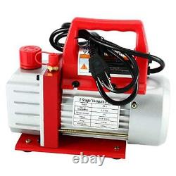 110V 3CFM 1/4HP Single Stage Rotary Vane Air Vacuum Pump HVAC A/C