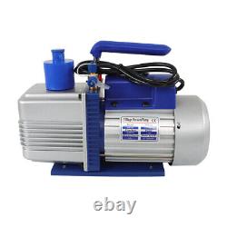 110V 9.6 CFM 1 HP Dual-Stage Rotary Vane HVAC Air Vacuum Pump