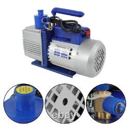 110V 9.6 CFM 1 HP Dual-Stage Rotary Vane HVAC Air Vacuum Pump