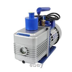 110V 9.6 CFM 1 HP Dual-Stage Rotary Vane HVAC Air Vacuum Pump