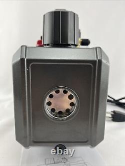 110V 9.6 CFM 1 HP Dual-Stage Rotary Vane HVAC Air Vacuum Pump with Oil Bottles
