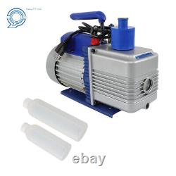 110V 9.6 CFM 1HP Air Vacuum Pump Single Stage Rotary Vane HVAC & Oil Bottles