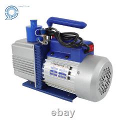 110V 9.6 CFM 1HP Air Vacuum Pump Single Stage Rotary Vane HVAC & Oil Bottles