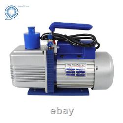 110V 9.6 CFM 1HP Air Vacuum Pump Single Stage Rotary Vane HVAC & Oil Bottles