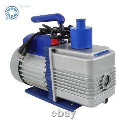 110V 9.6 CFM 1HP Air Vacuum Pump Single Stage Rotary Vane HVAC & Oil Bottles