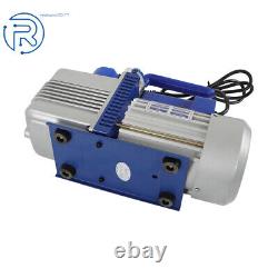 110V Dual-Stage Rotary Vane HVAC 9.6 CFM 1 HP Air Vacuum Pump with Oil Bottle