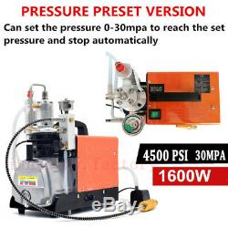 110V High Pressure Air Compressor Pump 30Mpa 4500psi Pressure Preset Autostop
