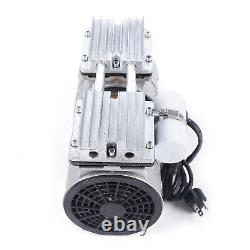 110V Oilless Vacuum Pump Oil Free Air Compressor Piston Compressor Pump 67 L/min