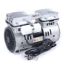 110V Oilless Vacuum Pump Oil Free Air Compressor Piston Compressor Pump 67 L/min