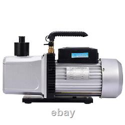 12 CFM Vacuum Pump Single Stage Rotary Vane 1HP HVAC AC Air Tool