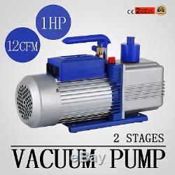 12CFM 2 Stages 1HP Refrigerant Vacuum Pump New Tools Air Condition Refrigeration