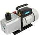 12cfm Dual Stage Vacuum Pump 1hp Rotary Vane Deep Hvac Refrigeration Air Tool