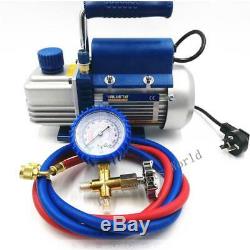 150w Vacuum Pump Air Conditioni Fluoride Tool Vacuum Pump Set With Refrigerant