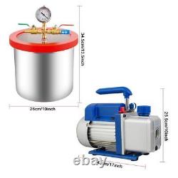 1720 RPM 110V 3CFM with 2 Gallon Vacuum Chamber Air Vacuum Pump Single Stage