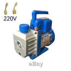 1L HVAC AC Rotary Vane 1/6HP Deep Mini Vacuum Pump Air Refrigerant Single Stage