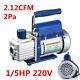 2.12cfm Mini Rotary Vane Deep Vacuum Pump 220v 1/5hp Single Stage Hvac Air Tool