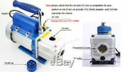 2.12CFM Mini Rotary Vane Deep Vacuum Pump 220V 1/5HP Single Stage HVAC Air Tool