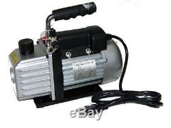 2.5 CFM 1 Stage Rotary Vane Deep Vacuum Pump Refrigerant AC Air Condition HVAC