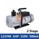 2-stage 12cfm Rotary Vane Vacuum Pump For Refrigerator Air Conditioning 1hp 110v