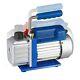 2 Stage 5cfm Rotary Vane Vacuum Pump 1/2hp Hvac Ac Refrigerant Air Conditioning