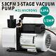 2 Stage 5cfm Rotary Vane Vacuum Pump 1/2hp Hvac Ac Refrigerant Air Conditioning