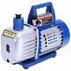 2 Stage 5cfm Rotary Vane Vacuum Pump 1 /2hp Hvac Ac Refrigerant Air Conditioning