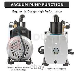 2 Stage Vacuum Pump 5CFM 1/2HP Rotary Vane HVAC Refrigeration Air Conditioning
